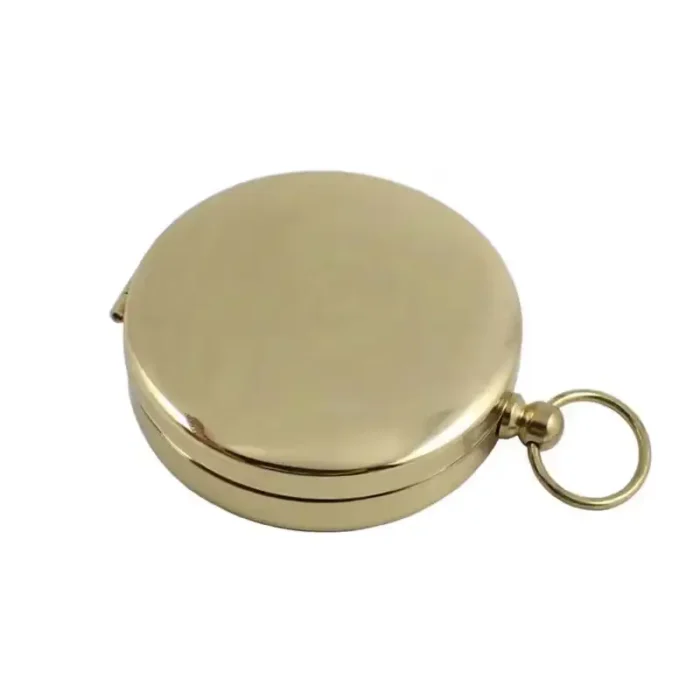 Gold Brass Pocket Compass-3 Gold Brass Pocket Compass-3