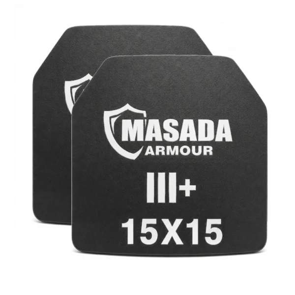 זוג פלטות מיגון צד רמה 3+ SC מידה 15×15 מבית MASADA