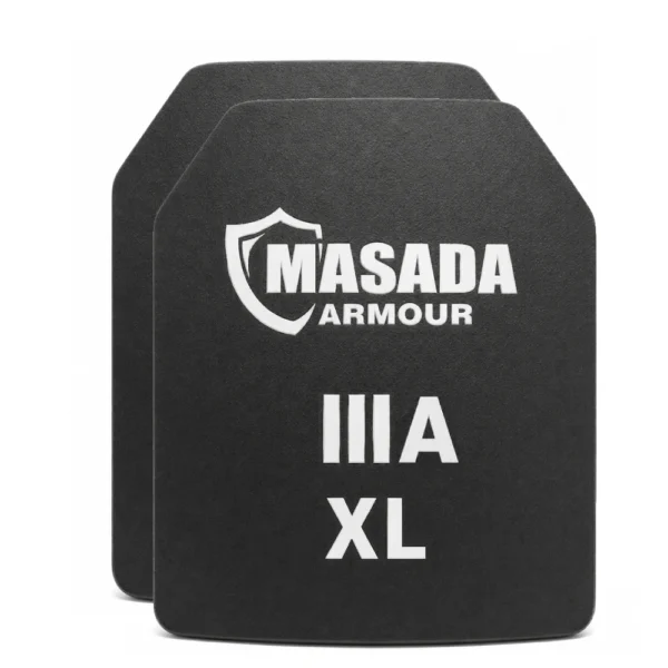 זוג פלטות מיגון רך רמה 3A מידה 28×36 מבית MASADA