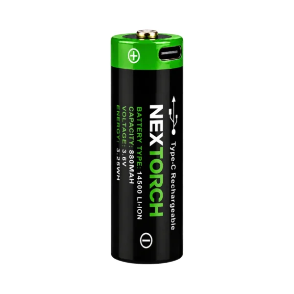 סוללה נטענת Nextorch 14500 880mAh USB-C