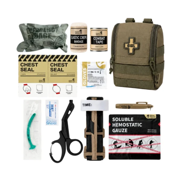 ערכת עזרה ראשונה מורחבת Rhino Rescue IFAK עם חיבור MOLLE