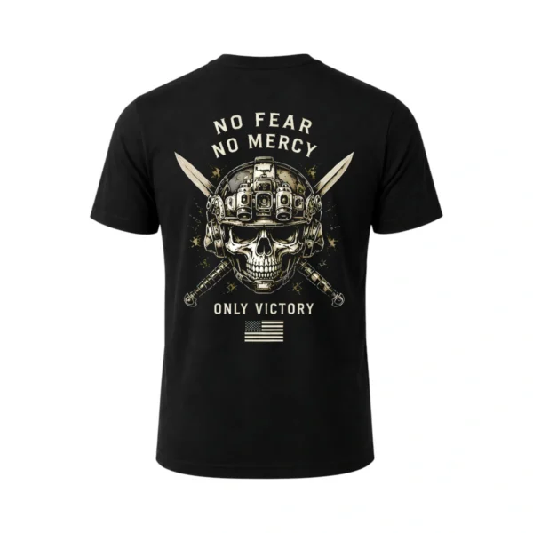 חולצת לוחמים איכותית מנדפת זיעה - NO FEAR NO MERCY