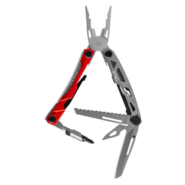 TRUE Ti Pocket Multi Tool מולטיטול כיס טיטניום שחור/אדום