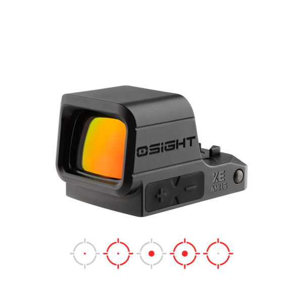 כוונת השלכה סגורה Osight XE AMRS נקודה אדומה תושבת RMR ומערכת Multi-Reticle 2/6+32 MOA