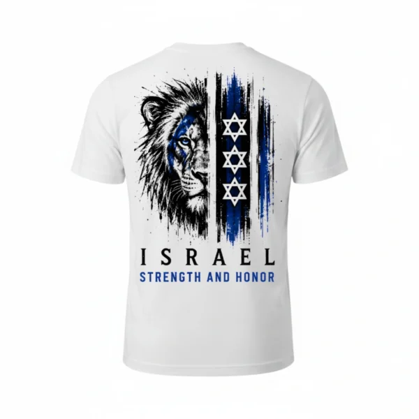 חולצת לוחמים איכותית מנדפת זיעה - STRENGTH AND HONOR אריה