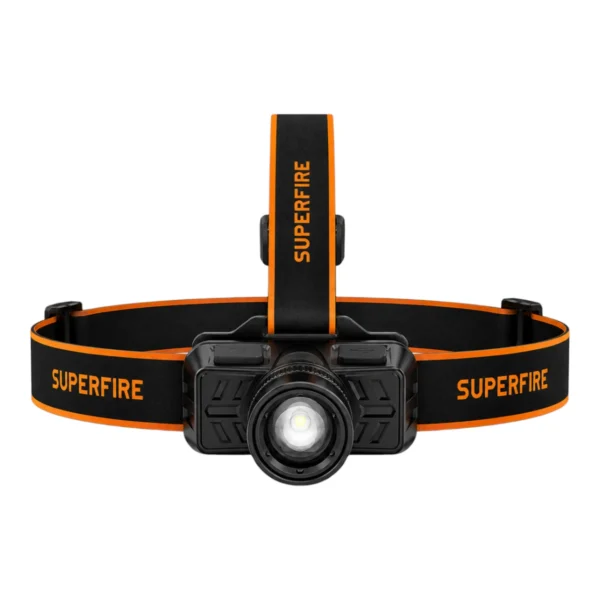 פנס ראש נטען מתכוונן עם זום Superfire HL50