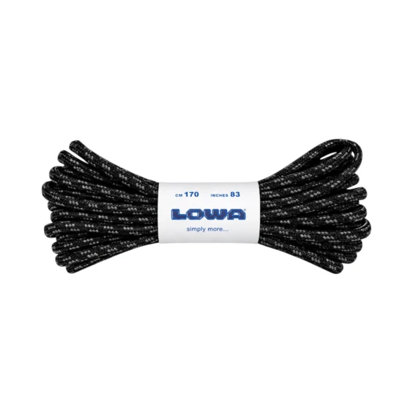 זוג שרוכים מקוריים לנעלי LOWA אורך 170 ס"מ - שחור