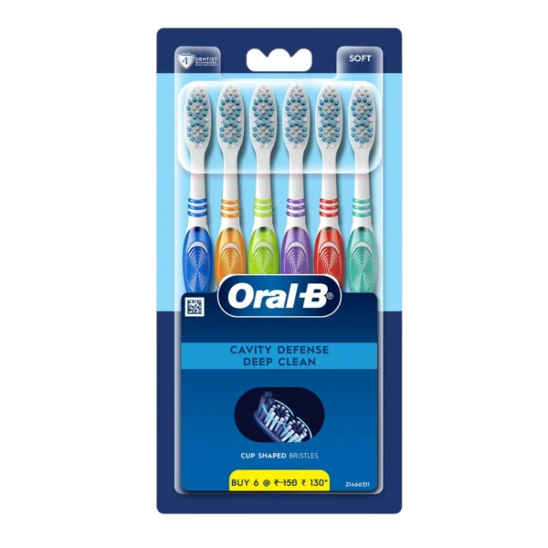 מברשות שיניים רכות אורל בי Oral-B Soft מארז 6 יחידות