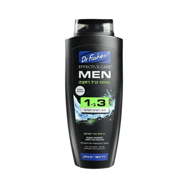 שמפו וג'ל רחצה לגבר ד"ר פישר Dr. Fischer Men Effective Care 700ml