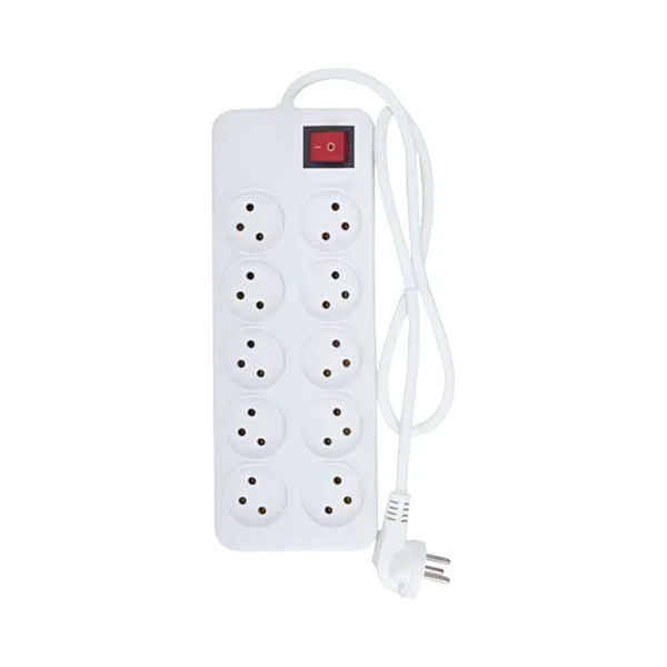 מפצל 8 שקעים עם כבל 1 מטר ומפסק ומפסק 3500W