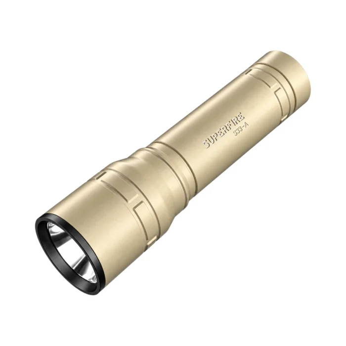 פנס Superfire S33-A בגימור שמפניה פנס Superfire S33-A בגימור שמפניה